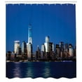 thumbnail image 3 of Ambesonne NYC Shower Curtain, Freedom Tower Manhattan Skyline, 69"Wx84"L, Multicolor, 3 of 3
