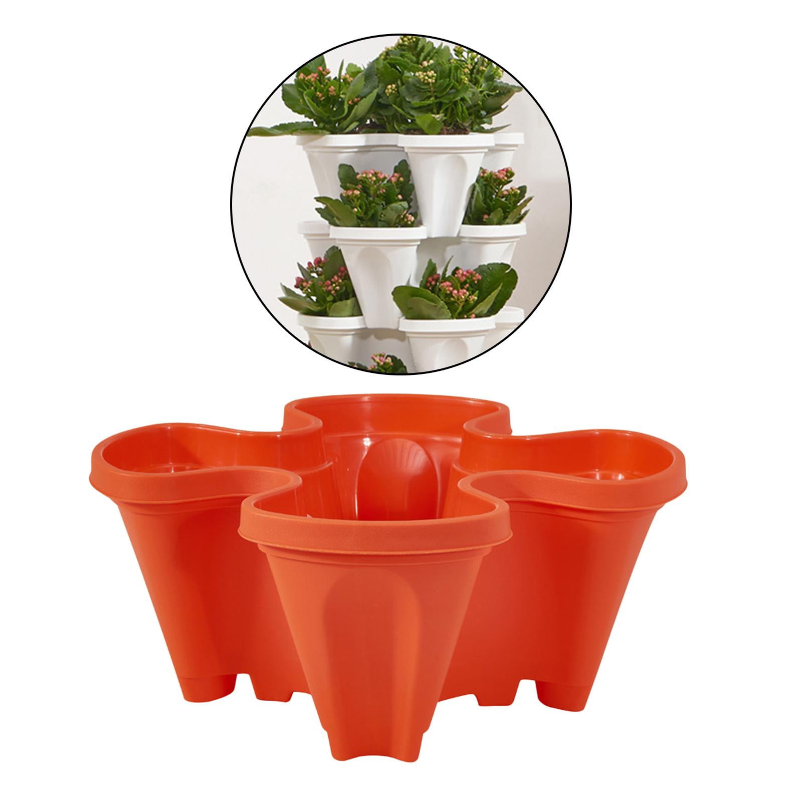 Nishiyuenyi 3Pieces Stand Vertical Gardening Planter Flower Pot Garden Tower for Peppers