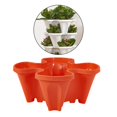 thumbnail image 1 of DYNWAVECA Stackable Vertical Gardening Planter Strawberry Planting Pot for Kitchen Patio High Performance - Red, 1 of 7