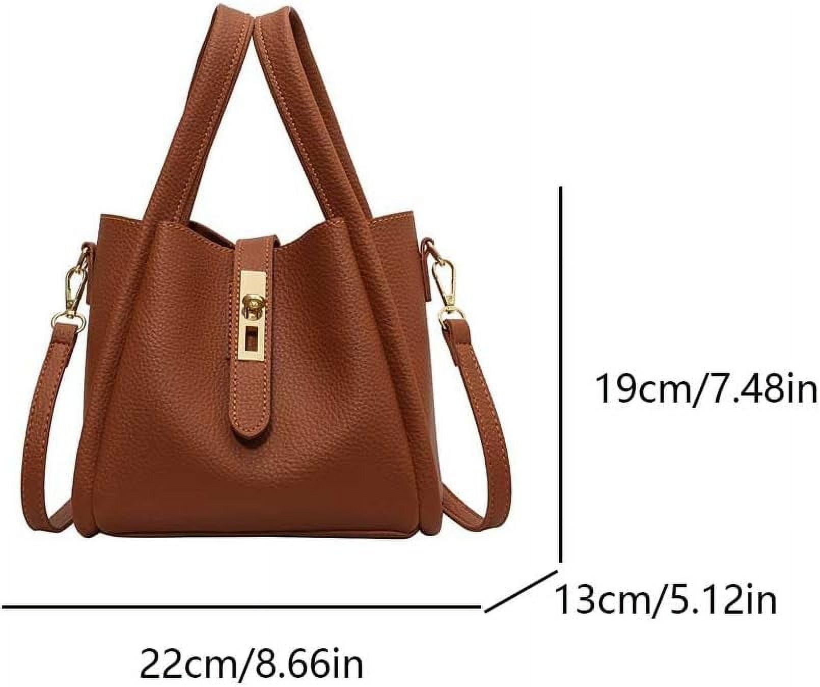 SPEKSEE Bucket Bags for Women - Leather Crossbody Bucket Purse Small Handbag Trendy Vintage Shoulder Bag with Small Purse