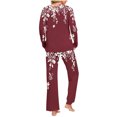 thumbnail image 3 of Tnhcen 2 Piece Women's Pajamas Sets Long Sleeve Lounge HomewearSoft Ladies Pjs Sets for Women S-3XL, 3 of 5