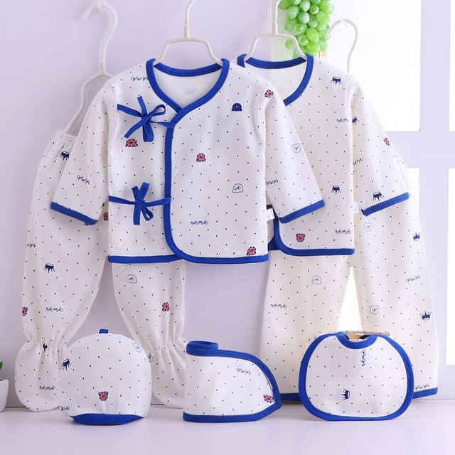 Ropa de bebé Ropa interior de algodón Ropa de monje para bebé Traje de 7 piezas Primavera, otoño y verano Cuatro estaciones Delgadas