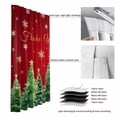 thumbnail image 6 of Red Christmas Blackout Curtains for Bedroom/Living Room, Pinch Pleated Black Out Curtains, Winter Xmas Trees Snowflake Holiday Room Darkening Window Drapes with Hooks 2 Panels, 39"x70", 6 of 8