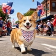 thumbnail image 2 of Dog Bandanas,Pet Neck Scarf for Cat & Small Dog | Triangle Independence Day Printed Dog Bandana | 4th of July Bandana for Festival Pet Photo Shoot,Outdoor Celebration, 2 of 7