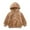 05Brown, variant on Hicidod Kids Fleece Jacket Soft Solid Color Hooded Toddler Coat Zipper Lightweight Long Sleeve Thick Warm Outerwear