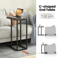 thumbnail image 6 of Costway C-shaped Side Table Industrial Sofa Table with Heavy-duty Metal Frame Gray, 6 of 9