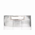 thumbnail image 1 of Bolso Clutch Mujer Pequeño Con Asa Dorada Y (Plata), 1 of 9
