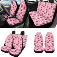 thumbnail image 2 of Uorisanigo Strawberry Printed Car Seat Covers Full Set with Steering Wheel Cover,Cup Coasters,Seat Belt Cushion,Handbrake,Center Console Pad,Gear Shift Knob,Headrest Protector,Keychain,Set of 18, 2 of 7