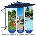 thumbnail image 5 of Costway 10 ft Navy Cantilever Solar Powered 32 LED Lighted Patio Offset Umbrella, 5 of 9