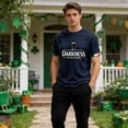 thumbnail image 5 of Hello Darkness My Old Friend Textured Crew Neck Short Sleeve T-Shirt for Men Casual Streetwear, 5 of 9