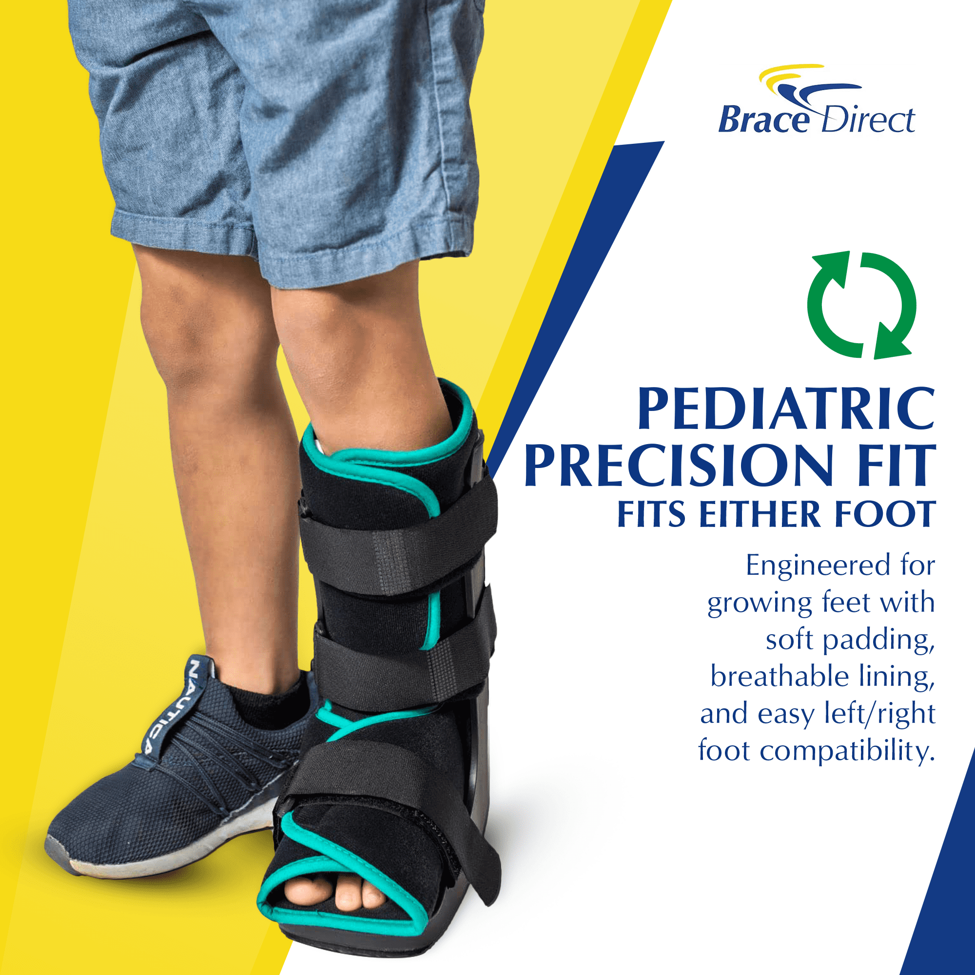 Brace Direct Pediatric Walker Fracture Boot - Kids Walking Boot For Foot And Ankle Injuries PDAC L4386, L4387