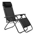 thumbnail image 1 of Sunjoy Modern Zero Gravity Foldable Outdoor Lounge Patio Chair, Black, 1 of 9