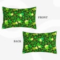 thumbnail image 2 of Sikiie leaves and glasses of bee Print Plush Pillow Cover, Wrinkle-proof and Stain-resistant Pillow Protector without Pillow Core, Home Decoration-14"x20", 2 of 6