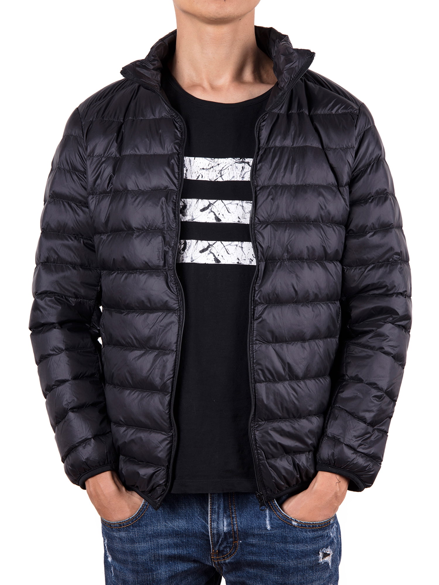 Nicelly Mens Long Removable Hooded Solid Plus Size Down Jacket 