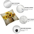 thumbnail image 4 of Wuche YUESHARE Farmhouse Rustic Summer Fall Flower In Vase Wood Board Throw Pillow Cover, Fall Summer Lover Gifts For Home Room Bed Sofa Decorations Decor 2pc, 4 of 6