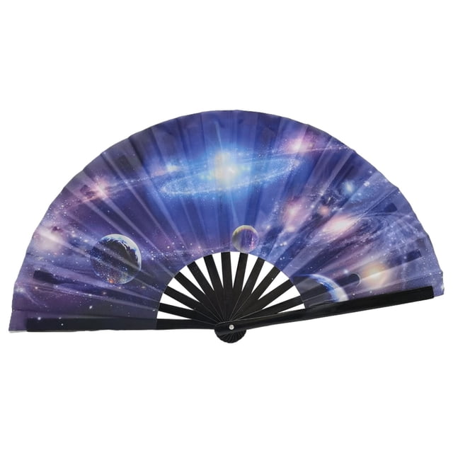 Easter Seasonal Decor Clacking Fans for Line Dancing Large Folding Handheld Fans for Line Dancing, Portable Craft Holding, Fan for Festival Dance, Wedding Dance, Church (1 Folding Fan) Dance Fans