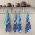 thumbnail image 5 of GZHJMY Gold Blue Marble Abstract Painting Kitchen Towel, Dish Towels Quick Drying Tea Towels Absorbent Hand Towels for Kitchen Sink Dinner Table 28 x 18 Inches, Set of 1, 5 of 7