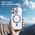 thumbnail image 4 of ShellTech for iPhone 14 Pro Max Case with Screen Protector Compatible,Military-Grade Drop TestedShockproof Slim Fit Magnetic Crystal Cover,Blue, 4 of 9