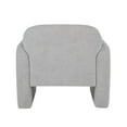 thumbnail image 7 of New Modern Teddy Fleece Armchair - Gray Accent Chair with Removable Pillow, Anti-Static Material & 350lb Load Capacity for Home Office, 7 of 7