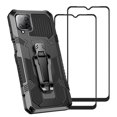 thumbnail image 1 of Funda QWYJ Samsung Galaxy A12 5G Negro Armadura Doble Capa con Soporte Integrado y Clip de Cinturón, 1 of 6