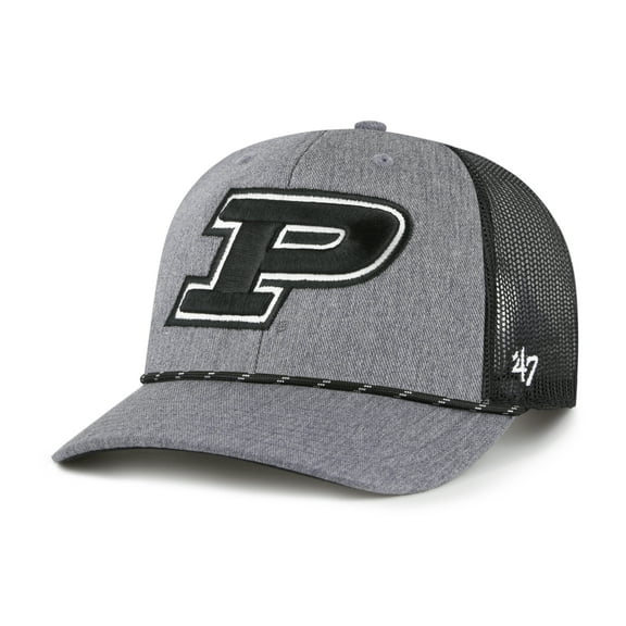 Men's-'47  Gray Purdue Boilermakers Carbon Rope Adjustable Hat