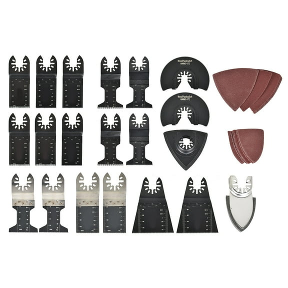 ALL-CARB 40Pcs Oscillating Tool Accessories Set, Universal Metal Wood Multitool Quick Release Oscillating Saw Blades with Sandpapers Fit for Universal Treasure Oscillating Tools