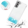 thumbnail image 5 of Compatible with Samsung Galaxy S21 FE Case Glitter Luxury Cute Love Liquid Quicksand Clear TPU Girls Women Stylish Bumper Shockproof Protective Case for Samsung Galaxy S21 FE 5G Star Blue YB, 5 of 12
