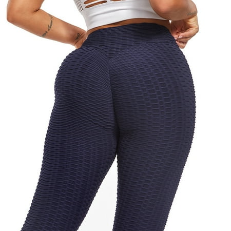 Women's Bubble Hip Butt Lifting Anti Cellulite Legging High Waist