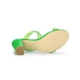 thumbnail image 6 of BLISSFUL STEP Women's Strappy Block Heel Slides Mules Sandals Green 6.5, 6 of 9