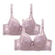thumbnail image 1 of Puntoco Sujetadores cómodos para mujer, 2 piezas, ropa interior con hebillas delanteras y estampado de leopardo, sin cierre de acero, 1 of 2