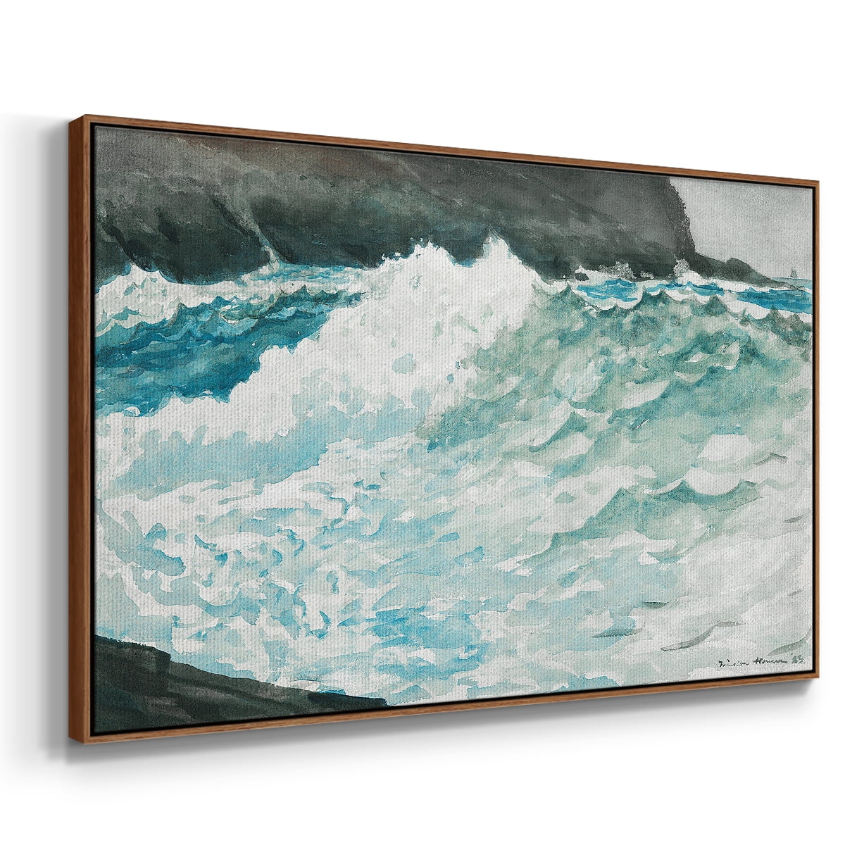 Vintage Landscape-CXXXV By Wexford Home Framed in Walnut Wood Gallery Wrapped Canvas 17 in. x 25 in.