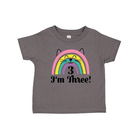 

Inktastic 3rd Birthday Rainbow 3 Year Old Girl Gift Toddler Toddler Girl T-Shirt