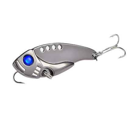 1PCS 6cm 11g Classic Metal VIB Fishing Lures Vibration Spoon Hard Baits 3D Eyes Wobbler Swimbait Cicada Fishing Tackle Crankbait