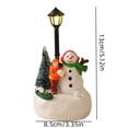 thumbnail image 3 of Light Up Christmas Mini Village Resin Figurine with Glowing Street Lamp - Holiday Desktop Ornament for Home and Office Decoration, Festive Photo Props & Christmas Gift, 3 of 7