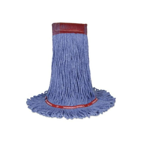 MaxiClean Loop-End Mop, Cotton/Synthetic, 24 oz, Blue