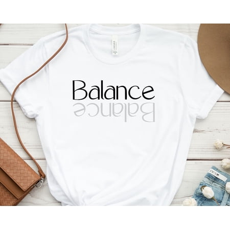 Balance Shirt Wellness Tee Mindful TShirt Minimalist Shirt Yin Yang Tee Mental Balance Tee