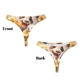 thumbnail image 3 of Balery Cute Panda Sunflower Tangas de Algodón para Mujer con Estampado – Ropa Interior Sexy, Transpirable, G-string-Large, 3 of 6