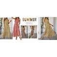 thumbnail image 5 of PRETTYGARDEN Women's Summer Floral Maxi Sun Dress Sleeveless Halter Neck Flowy Ruffle Hem Long Boho Dresses with Belt, 5 of 8