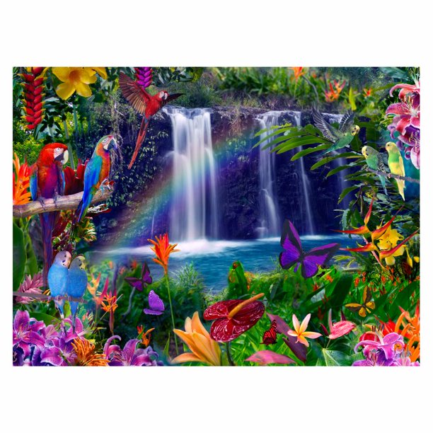 500 Piece Jigsaw Puzzle Rainbow Waterfall by Wuundentoy