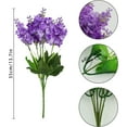 thumbnail image 3 of Artificial Hyacinth Flowers, Silk Wisteria Flowers for Home Garden Outdoor Cemetery Grave Fences Spring Summer Decor Floral Arrangements, Purple, 3 of 7