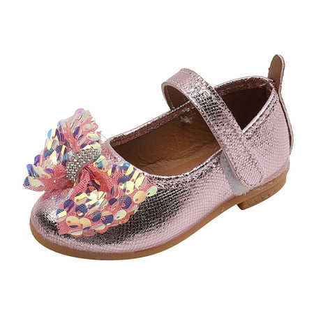 

fvwitlyh Gilrs Boots Girls Mukluk Boots Summer And Autumn Fashion Girls Casual Shoes Colorful Sequins Bow Flat Toddler Shoes Girl 7 Boots for Girls