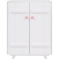 thumbnail image 6 of Cute Design Wooden Wardrobe Cabinet with Hanging Rod, Storage Armoires with Doors for Kids Room, 6 of 9