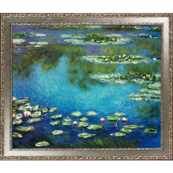 La Pastiche Claude Monet 'Water Lilies' Hand Painted Oil Reproduction