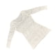 thumbnail image 3 of Vestido playero de manga larga de punto para mujer, con aberturas, de crochet, para vacaciones, color blanco lechoso, talla única, 3 of 15