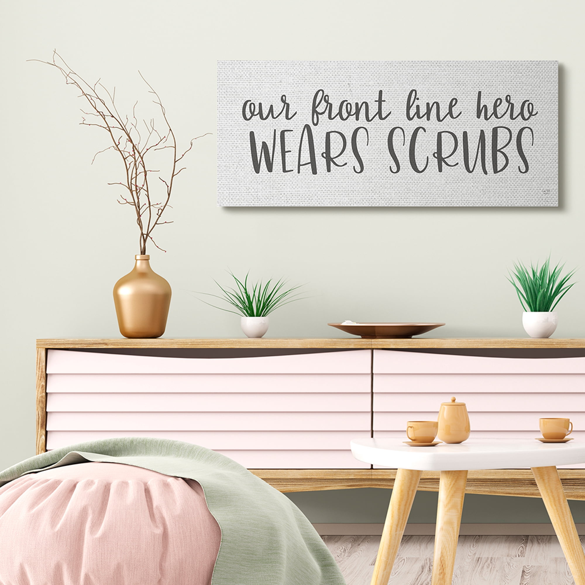 Stupell Industries Front Line Heroes Wear Scrubs Healthcare Appreciation Canvas Wall Art by LUX + Me Designs