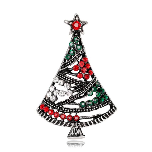 Yuarrent Decorado Árbol de Navidad Botas de Papá Noel Muñeco de nieve Campana Broche Bufanda Collar Solapa Broche de Navidad Regalo de niña Kits de decoración para fiestas No.40 Yuarrent JR0793-40