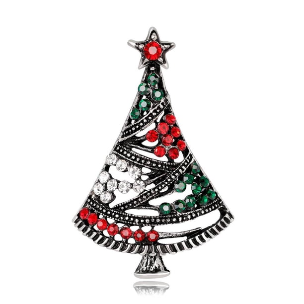 Yuarrent Decorado Árbol de Navidad Botas de Papá Noel Muñeco de nieve Campana Broche Bufanda Collar Solapa Broche de Navidad Regalo de niña Kits de decoración para fiestas No.40 Yuarrent JR0793-40