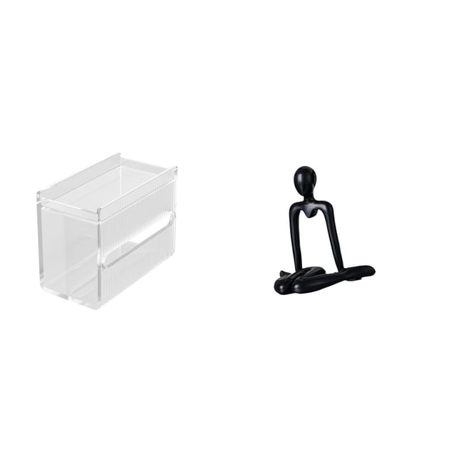 caso de tejido,Caja de almacenamiento de papel higiénico para montaje en pared,Soporte de pared acrílico para papel higiénico y toallas,Figura de escritorio,Escultura abstracta de pensador