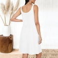 thumbnail image 3 of Ohufall Women's Dress Loose Sling Solid Color Knee-Length Dress Casual Vacation Comfort Dress, 3 of 6