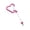 T #004, variant on Beadable Keychain Colorful Heart/Triangle Shaped Blank Bar with Snap Hook for DIY Craft Making Kit